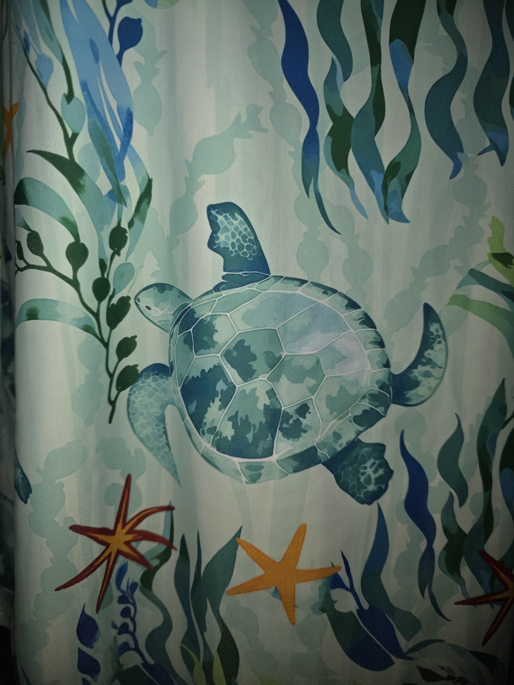 Size Large Sea Turtle Print Tankini Set Swimsuit Top Teal - Picture 3 of 5